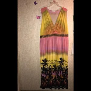 Plus Size Empire Waist Maxi Dress